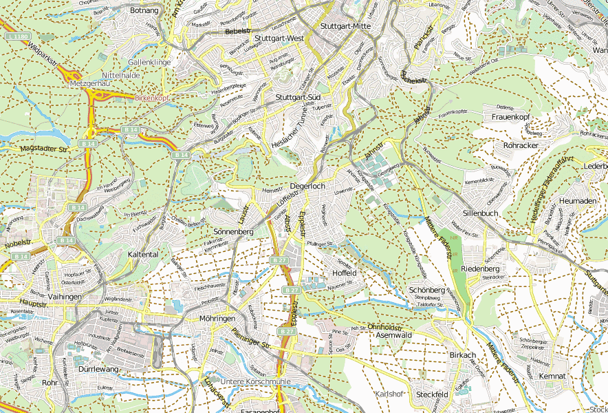 Stadtteil Degerloch Stadtplan Mit Luftansicht Und Unterkunften Von Stuttgart