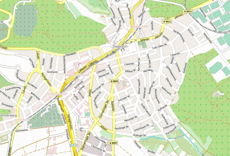 Stadtteil Degerloch Stadtplan Mit Luftansicht Und Unterkunften Von Stuttgart